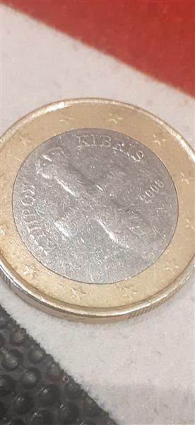 Grote foto euromunt. uniek stuk van 1 euro. verzamelen munten belgi