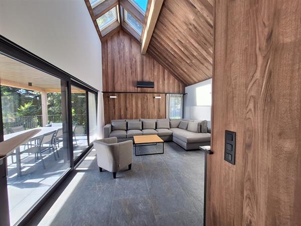 Grote foto luxe villa op een vakantiepark in de natuur. vakantie belgi