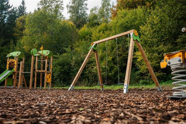 Grote foto luxe villa op een vakantiepark in de natuur. vakantie belgi