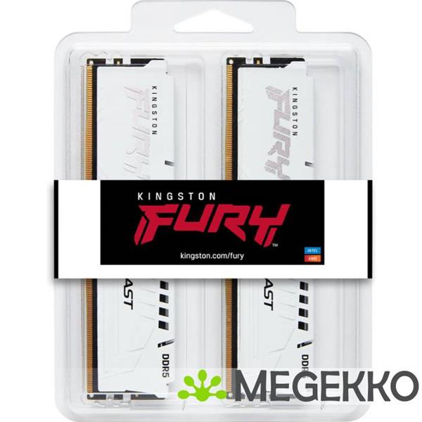 Grote foto kingston ddr5 fury beast 2x32gb 6000 white computers en software overige computers en software