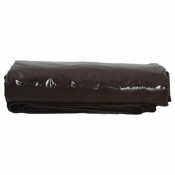 Grote foto vidaxl zeil 650g m bruin 6 x 8 m canvas met pvc coating doe het zelf en verbouw materialen en producten