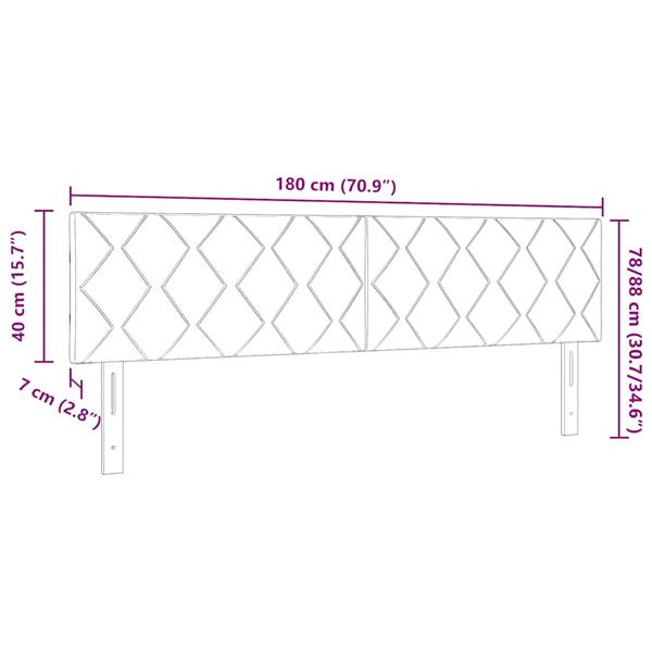Grote foto vidaxl hoofdbord met hoofdeinde zwart 180 cm fluweel antiek en kunst stoelen en banken