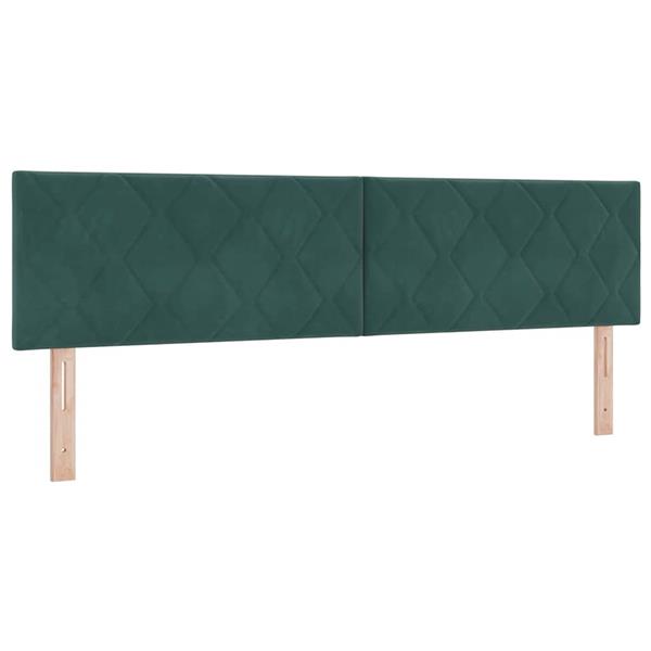 Grote foto vidaxl hoofdbord met hoofdeinde donkergroen 180 cm fluweel antiek en kunst stoelen en banken