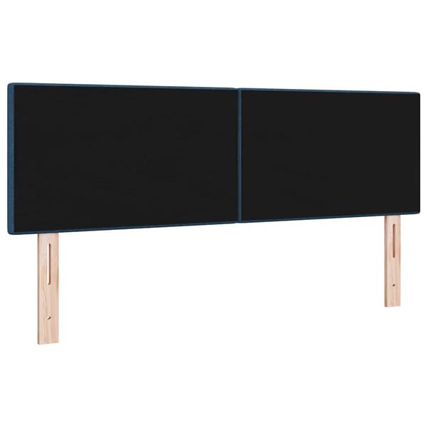 Grote foto vidaxl hoofdbord met hoofdeinde blauw 160 cm nep leer antiek en kunst stoelen en banken