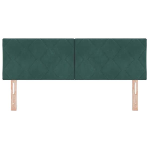 Grote foto vidaxl hoofdbord met hoofdeinde donkergroen 160 cm fluweel antiek en kunst stoelen en banken