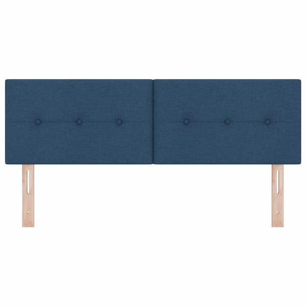 Grote foto vidaxl hoofdbord met hoofdeinde blauw 160 cm nep leer antiek en kunst stoelen en banken