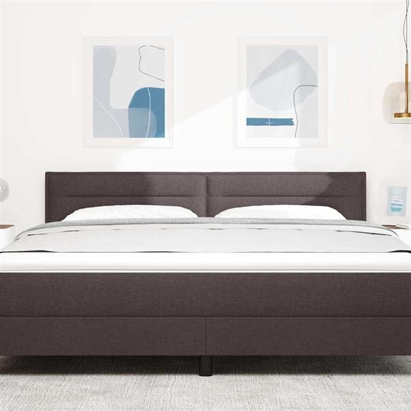 Grote foto vidaxl hoofdbord met hoofdeinde donkerbruin 180 cm nep leer antiek en kunst stoelen en banken