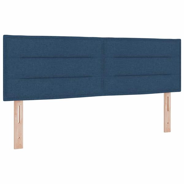 Grote foto vidaxl hoofdbord met hoofdeinde blauw 160 cm nep leer antiek en kunst stoelen en banken