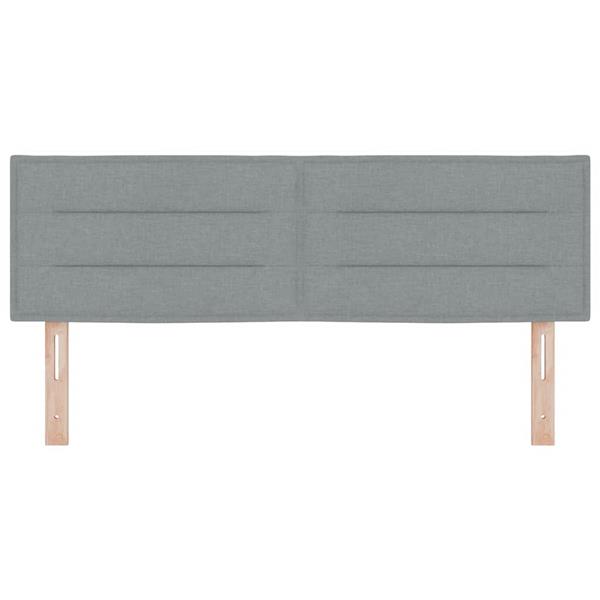 Grote foto vidaxl hoofdbord met hoofdeinde lichtgrijs 160 cm nep leer antiek en kunst stoelen en banken