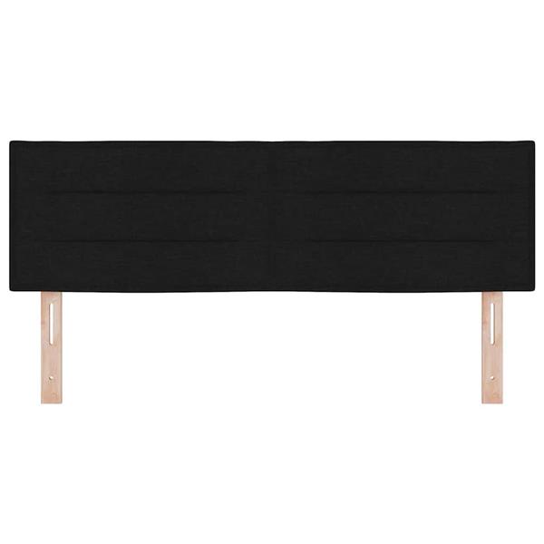 Grote foto vidaxl hoofdbord met hoofdeinde zwart 144 cm nep leer antiek en kunst stoelen en banken