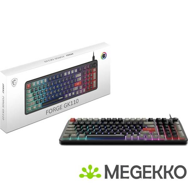 Grote foto msi forge gk110 toetsenbord gamen usb qwerty amerikaans engels zwart computers en software toetsenborden