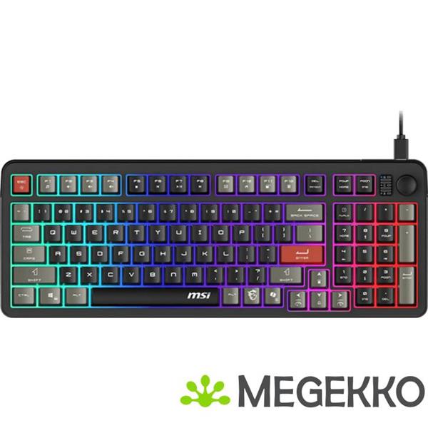 Grote foto msi forge gk110 toetsenbord gamen usb qwerty amerikaans engels zwart computers en software toetsenborden