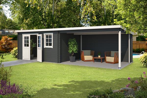 Grote foto blokhut met overkapping aida 760x275 vuren tuin en terras tuinhuisjes en blokhutten