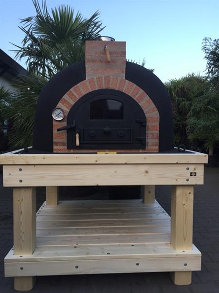 Grote foto houtgestookte steenoven traditional brick high alu tuin en terras tuindecoratie