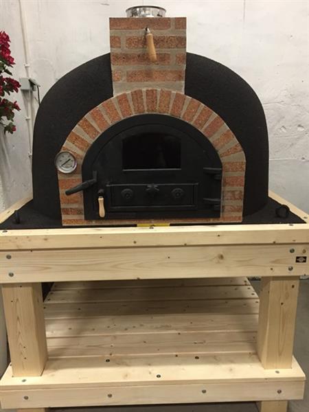 Grote foto houtgestookte steenoven traditional brick high alu tuin en terras tuindecoratie