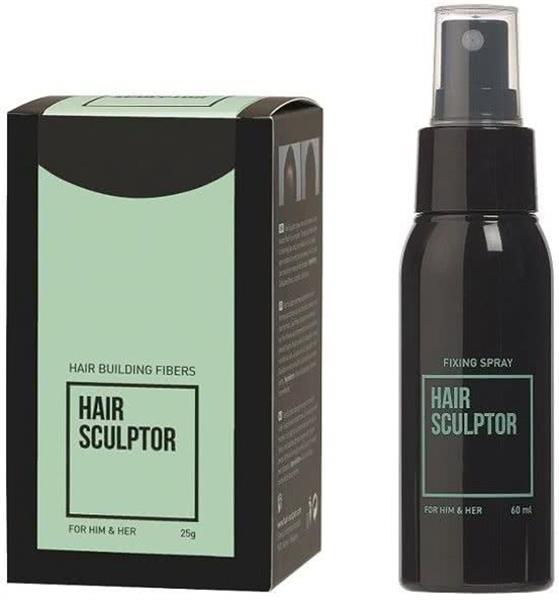 Grote foto hair sculptor fibres zwart hair sculptor fixing spray kleding dames sieraden