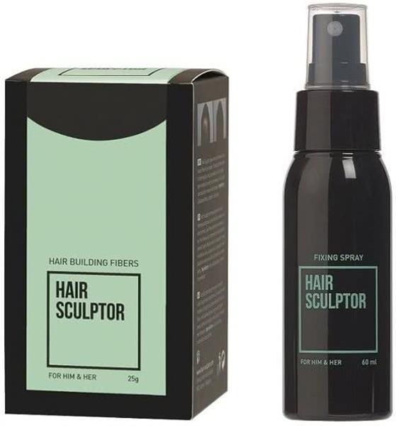 Grote foto hair sculptor fibres zwart hair sculptor fixing spray kleding dames sieraden