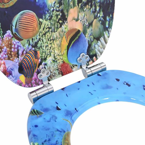 Grote foto vidaxl zachte sluit toiletbril diep zee blauw 44 x 38 cm mdf plaat doe het zelf en verbouw sanitair