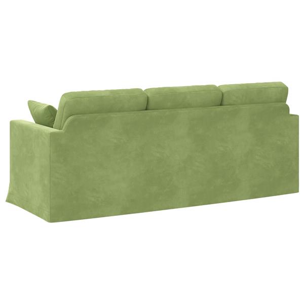 Grote foto vidaxl bank lichtgroen 198 x 78 x 80 cm fluweel huis en inrichting bankstellen