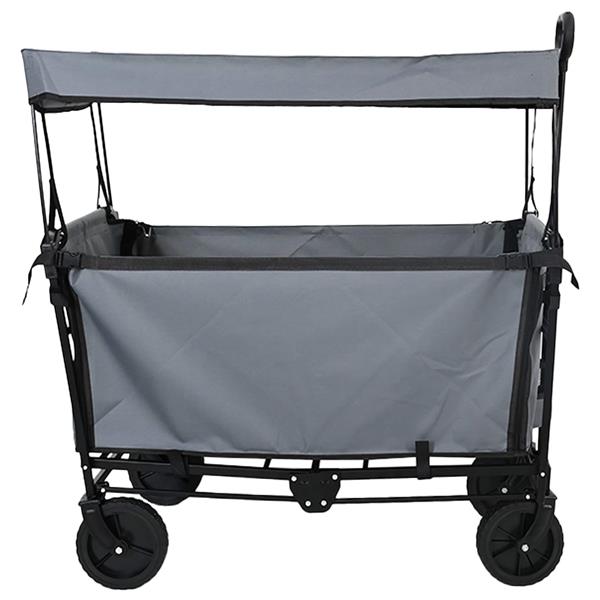 Grote foto vidaxl vouwbare handtrolley grijs 105 x 56.5 x 116 cm oxford stof doe het zelf en verbouw gereedschappen en machines