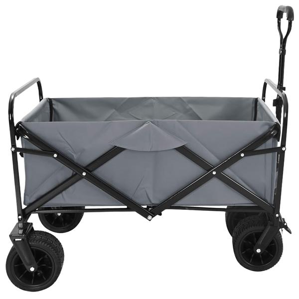 Grote foto vidaxl vouwbare handtrolley grijs 89 x 63 x 96 cm doe het zelf en verbouw gereedschappen en machines