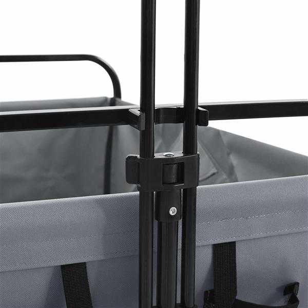 Grote foto vidaxl vouwbare handtrolley grijs 89 x 63 x 96 cm doe het zelf en verbouw gereedschappen en machines