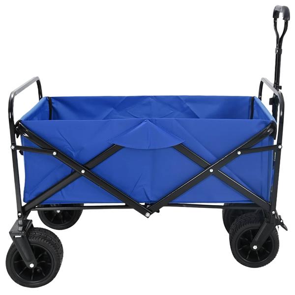 Grote foto vidaxl vouwbare handtrolley blauw 89 x 63 x 96 cm doe het zelf en verbouw gereedschappen en machines