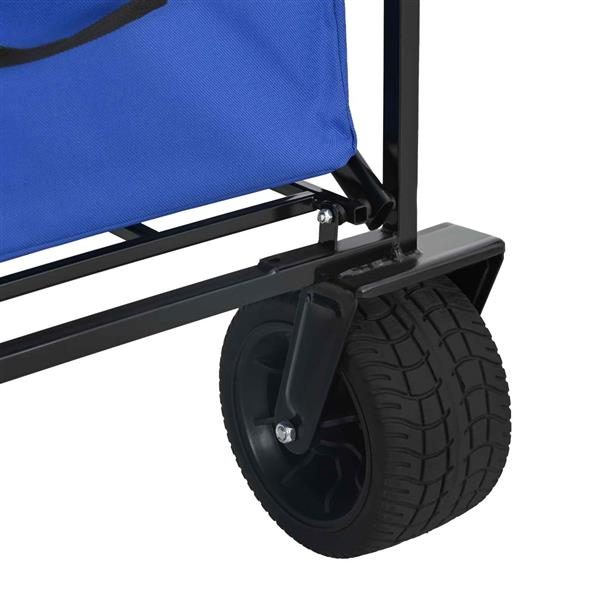Grote foto vidaxl vouwbare handtrolley blauw 89 x 63 x 96 cm doe het zelf en verbouw gereedschappen en machines