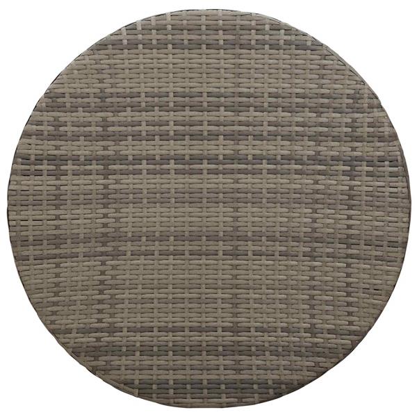 Grote foto vidaxl salontafel voor buiten grijs 68 x 30 cm polyrotan tuin en terras tuinmeubelen