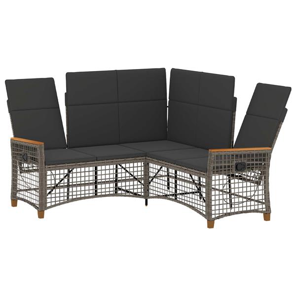 Grote foto vidaxl tuin ligbank set grijs en donkergrijs 164 x 164 x 112 cm tuin en terras tuinmeubelen