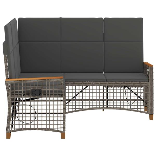 Grote foto vidaxl tuin ligbank set grijs en donkergrijs 164 x 164 x 112 cm tuin en terras tuinmeubelen