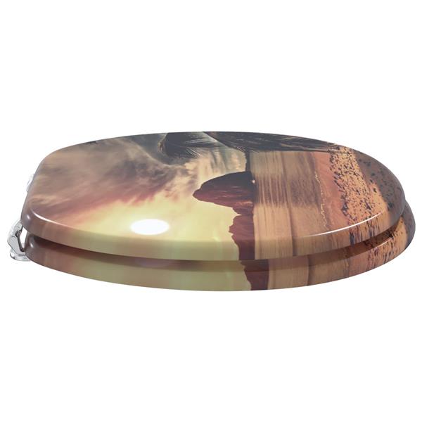 Grote foto vidaxl zachte sluit toiletbril oranje 44 x 38 cm mdf plaat doe het zelf en verbouw sanitair