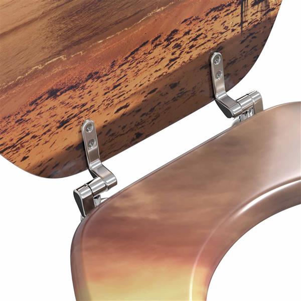 Grote foto vidaxl zachte sluit toiletbril oranje 44 x 38 cm mdf plaat doe het zelf en verbouw sanitair