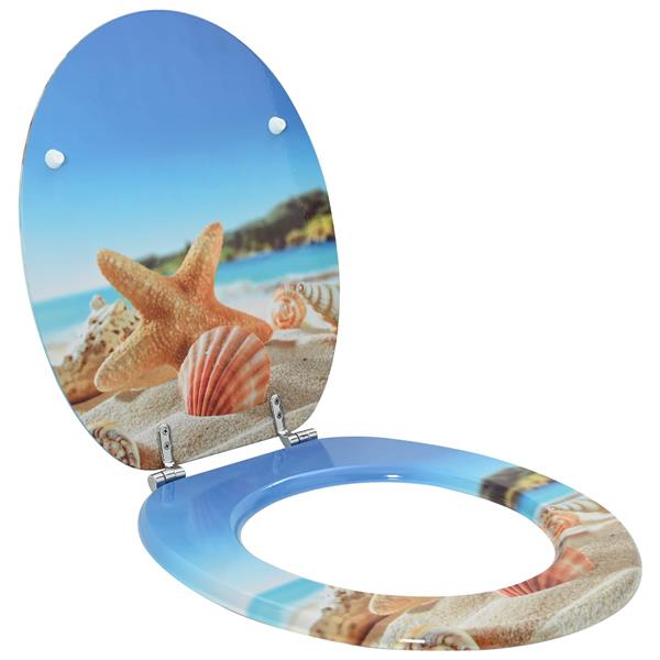 Grote foto vidaxl zachte sluit toiletbril lichtblauw 44 x 38 cm mdf plaat doe het zelf en verbouw sanitair