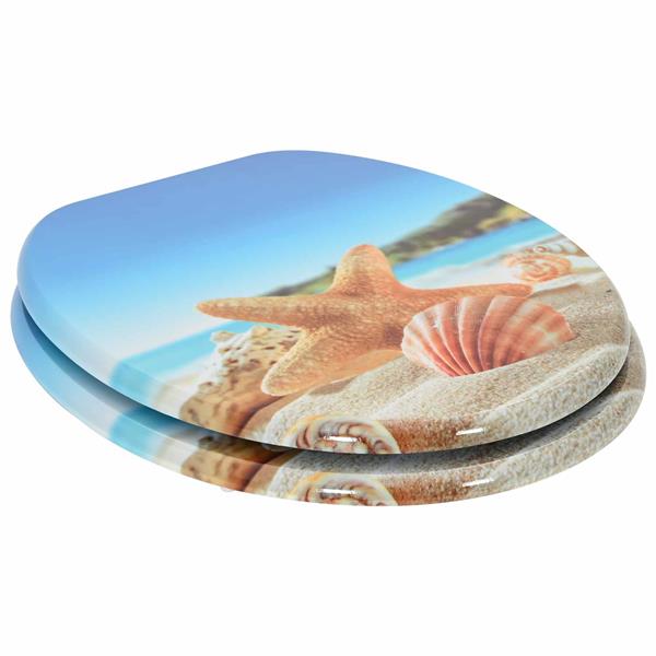 Grote foto vidaxl zachte sluit toiletbril lichtblauw 44 x 38 cm mdf plaat doe het zelf en verbouw sanitair