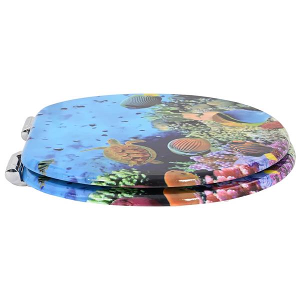 Grote foto vidaxl zachte sluit toiletbril diep zee blauw 44 x 38 cm mdf plaat doe het zelf en verbouw sanitair