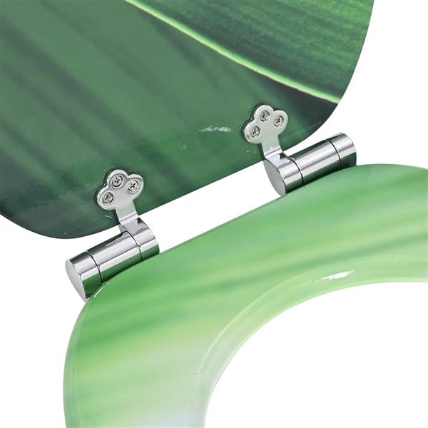 Grote foto vidaxl zachte sluit toiletbril groene druppel 44 x 38 cm mdf plaat doe het zelf en verbouw sanitair