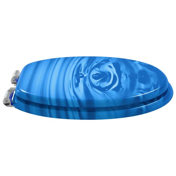 Grote foto vidaxl zachte sluit toiletbril blauwe druppel 44 x 38 cm mdf plaat doe het zelf en verbouw sanitair