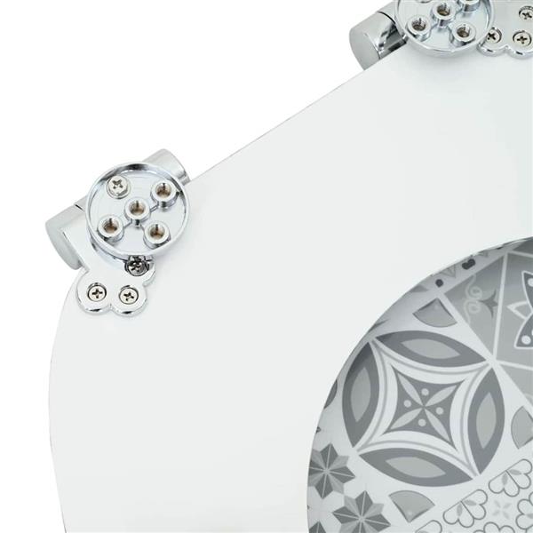 Grote foto vidaxl zachte sluit toiletbril blauw en wit porselein 44 x 38 cm doe het zelf en verbouw sanitair