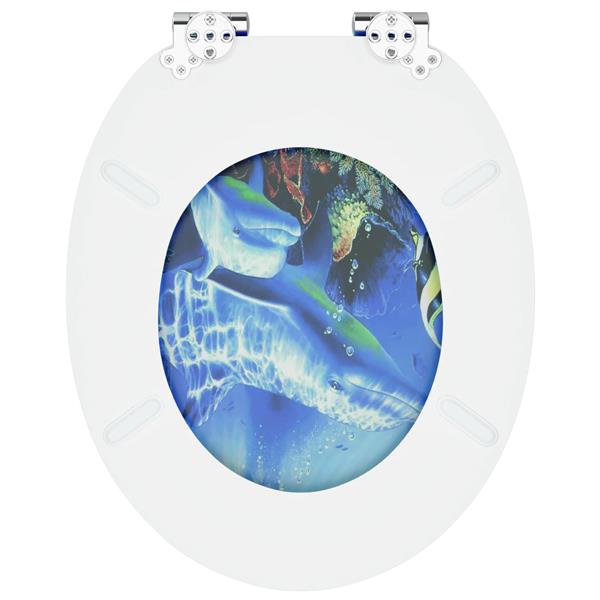 Grote foto vidaxl zachte sluit toiletbril blauw 44 x 38 cm mdf plaat doe het zelf en verbouw sanitair