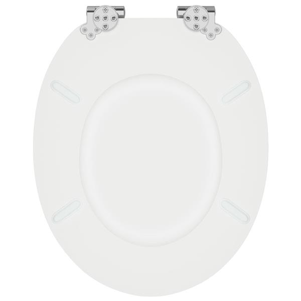 Grote foto vidaxl zachte sluit toiletbril wit 44 x 38 cm mdf plaat doe het zelf en verbouw sanitair