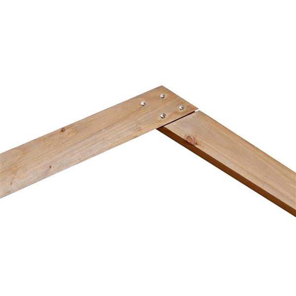 Grote foto vidaxl trouwrand licht bruin 221 x 92 x 216 cm massief vurenhout tuin en terras overige tuin en terras