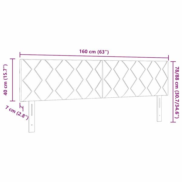 Grote foto vidaxl hoofdbord met hoofdeinde donkergrijs 160 cm nep leer antiek en kunst stoelen en banken