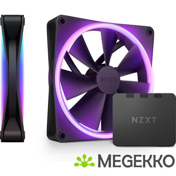 Grote foto nzxt f140 rgb duo 140mm rgb fan twin black computers en software overige computers en software