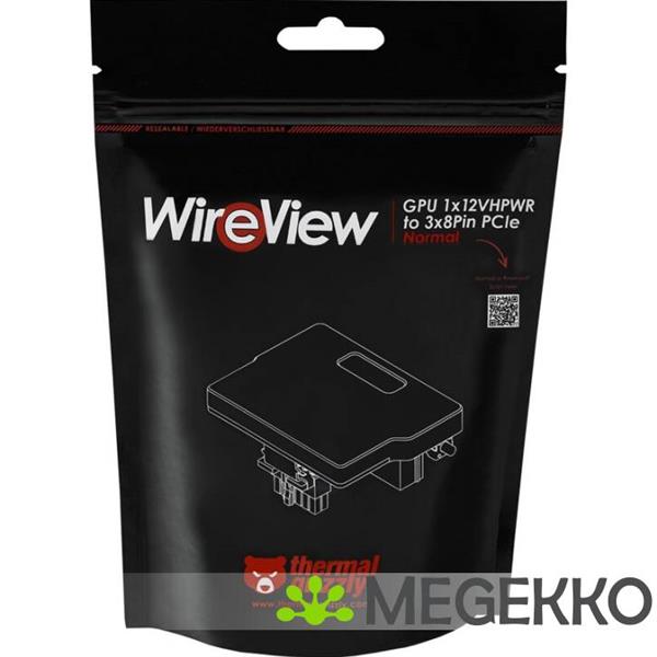 Grote foto thermal grizzly wireview gpu 1x12vhpwr to 3x8pin pcie normal computers en software overige
