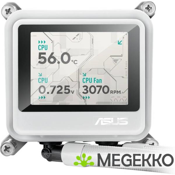 Grote foto asus max gaming lc 360 argb lcd white edition processor alles in n vloeistofkoeler 12 cm wit computers en software overige computers en software