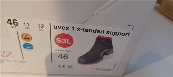 Grote foto uvex safety shoes maat 46 s3l x tented support doe het zelf en verbouw bedrijfskleding
