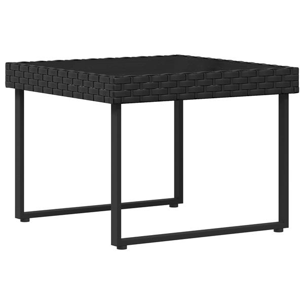 Grote foto vidaxl tuinbankenset met kussen 2 pcs zwart en cr me poly rattan staal tuin en terras tuinmeubelen