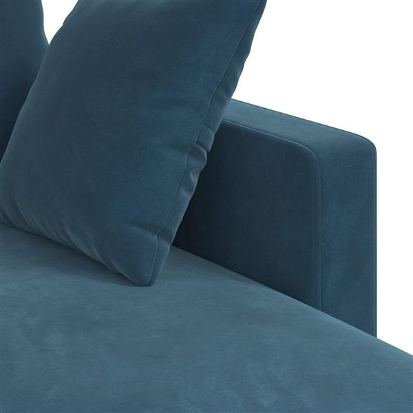 Grote foto vidaxl bank blauw 198 x 134 x 80 cm fluweel huis en inrichting bankstellen