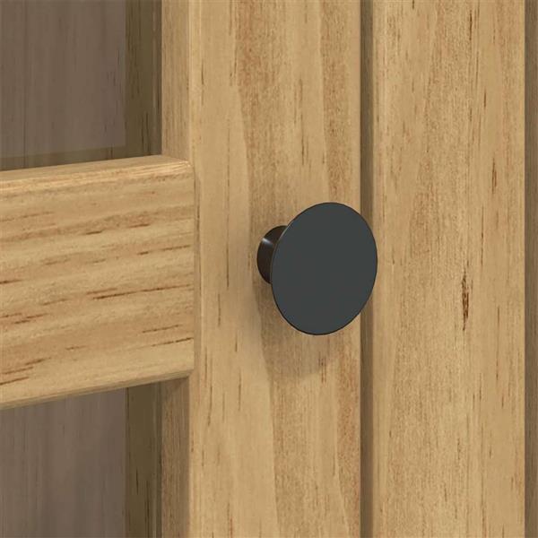 Grote foto vidaxl kast met glazen deuren bodo honingbruin 115 5 x 38 5 x 117 7 cm huis en inrichting overige